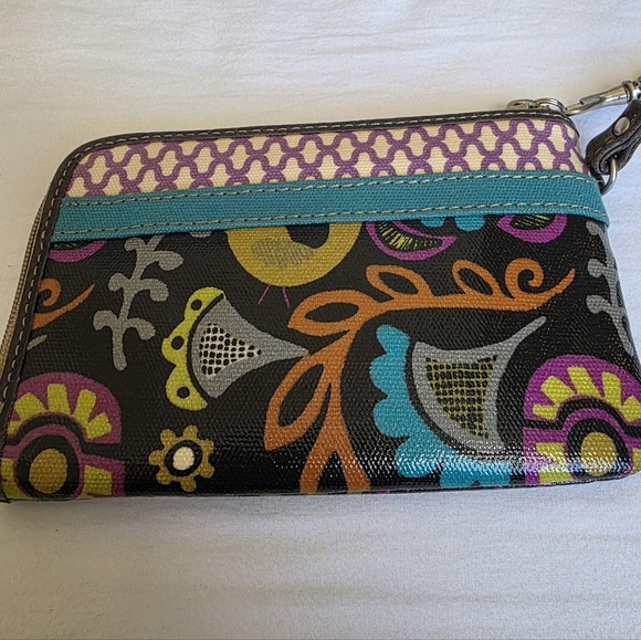 Fossil Key Per Women's Floral Multicolor Wristlet - Picture 3 of 8